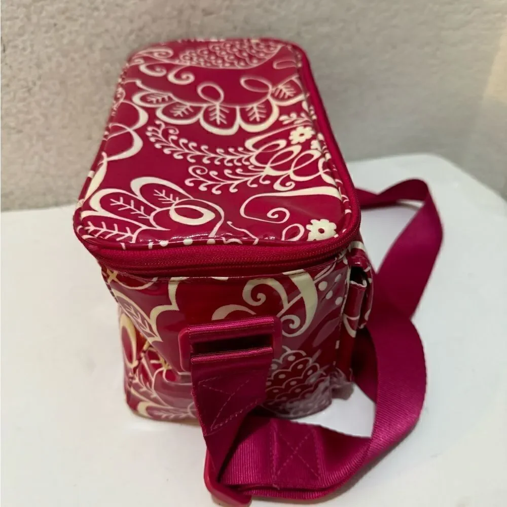 Vera Bradley twirly bird retired pattern make up case lunch box
